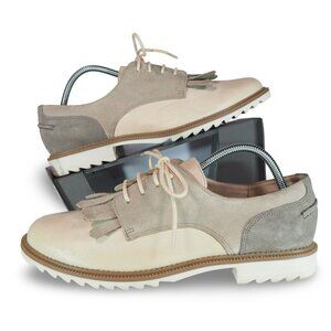 Clarks Griffin Mabel Kiltie Leather Oxfords Women's 8.5M Nude / Rose Chair